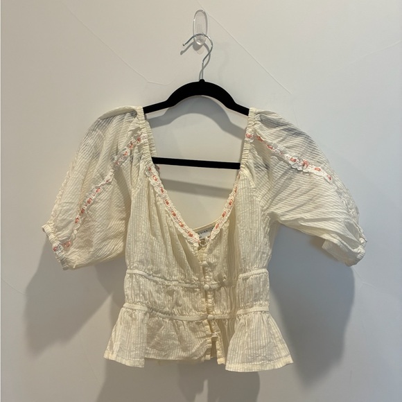 ASOS Cream Blouse with Elegant Design - Picture 1 of 2